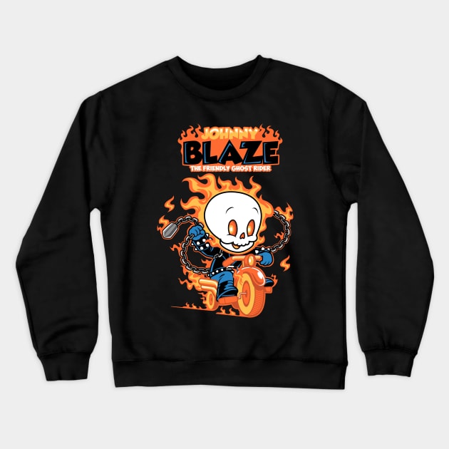 Johnny Blaze Crewneck Sweatshirt by harebrained